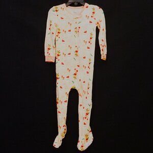 Milkberry Cream Santa Reindeer Print Pink Red Footies Full Zip Baby 24 Months